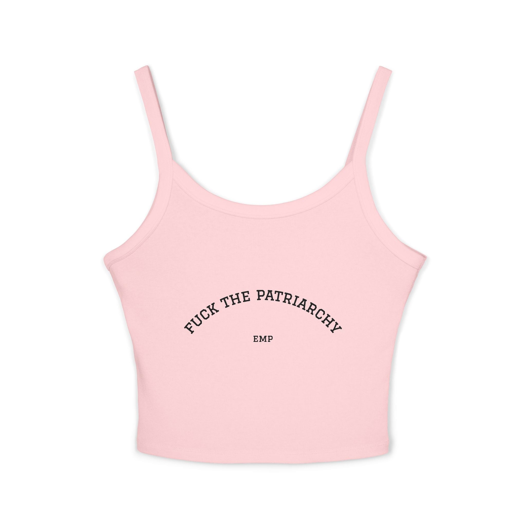 Fuck The Patriarchy Tank Top | Feminist Statement Crop Spaghetti Strap