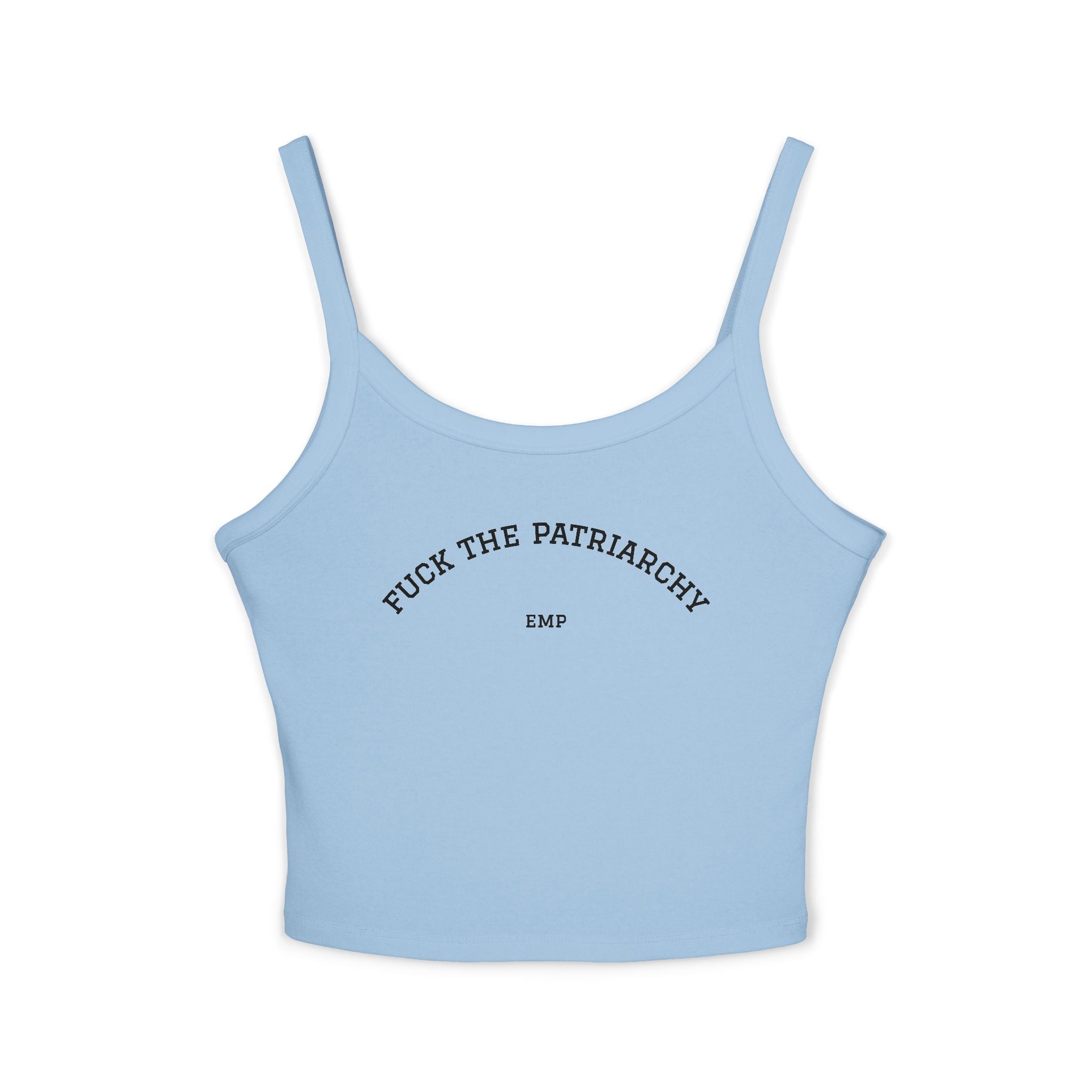 Fuck The Patriarchy Tank Top | Feminist Statement Crop Spaghetti Strap