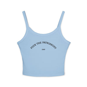 Fuck The Patriarchy Tank Top | Feminist Statement Crop Spaghetti Strap