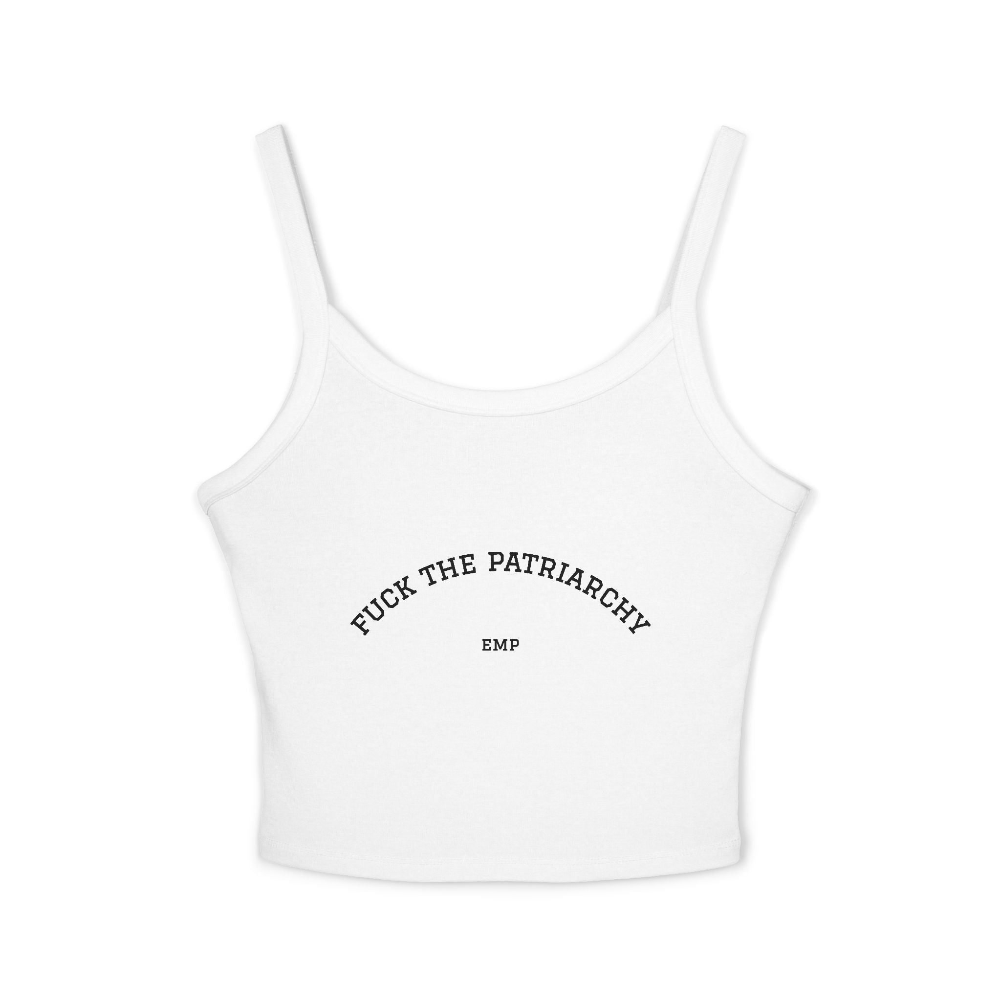 Fuck The Patriarchy Tank Top | Feminist Statement Crop Spaghetti Strap