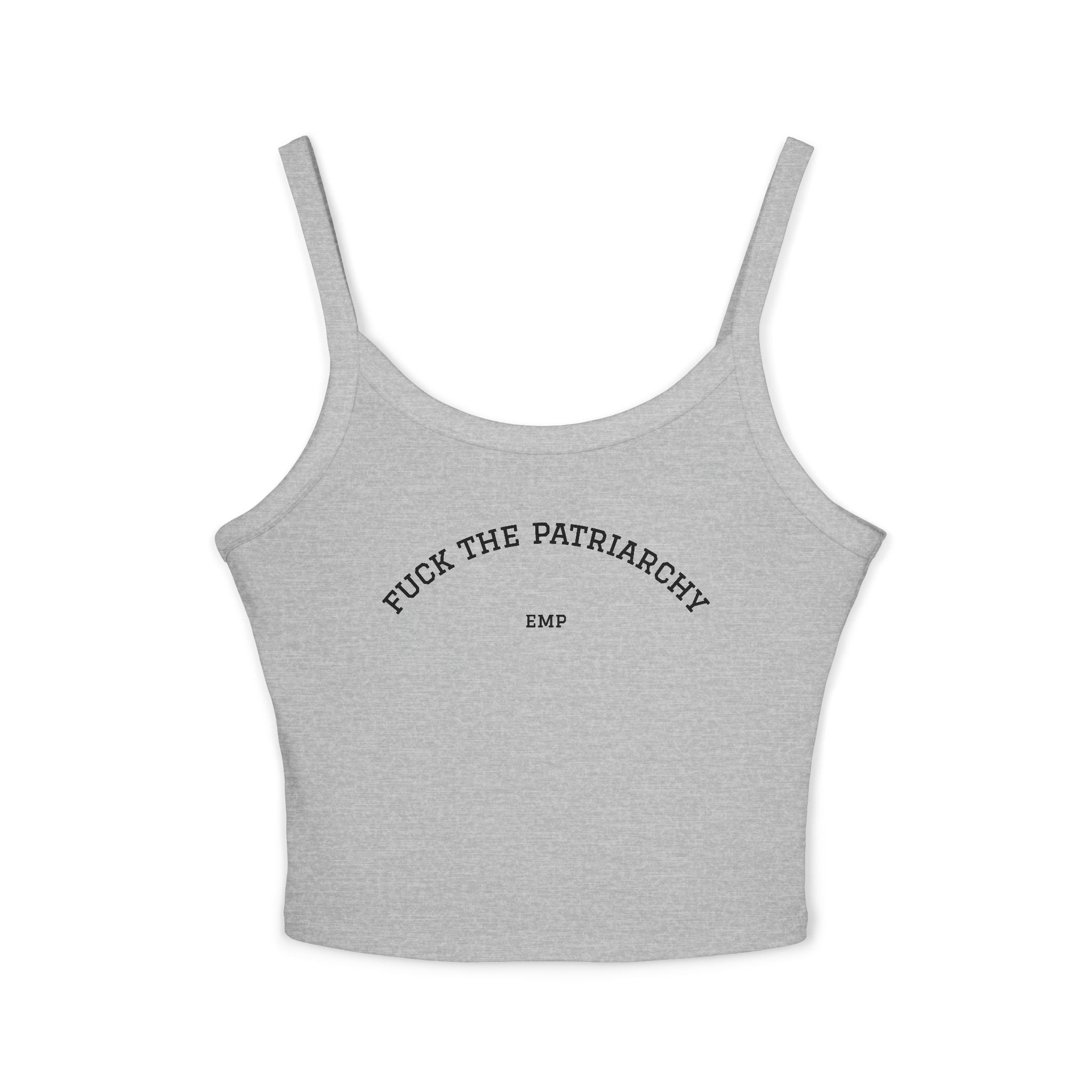 Fuck The Patriarchy Tank Top | Feminist Statement Crop Spaghetti Strap