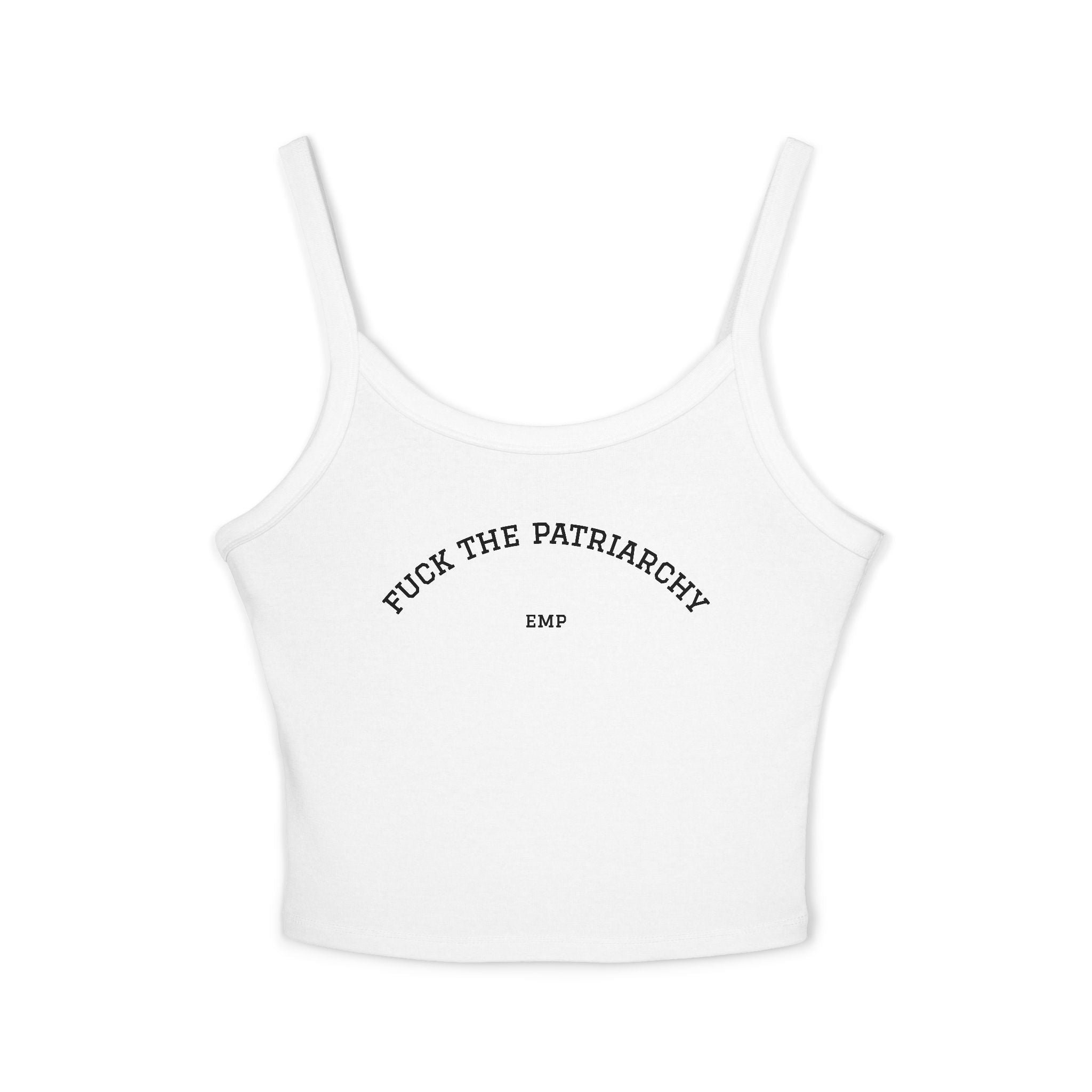 Fuck The Patriarchy Tank Top | Feminist Statement Crop Spaghetti Strap