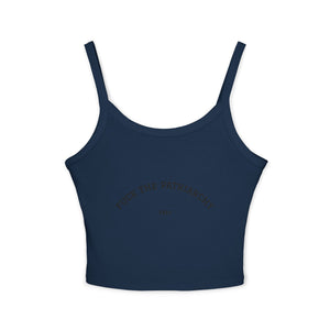 Fuck The Patriarchy Tank Top | Feminist Statement Crop Spaghetti Strap