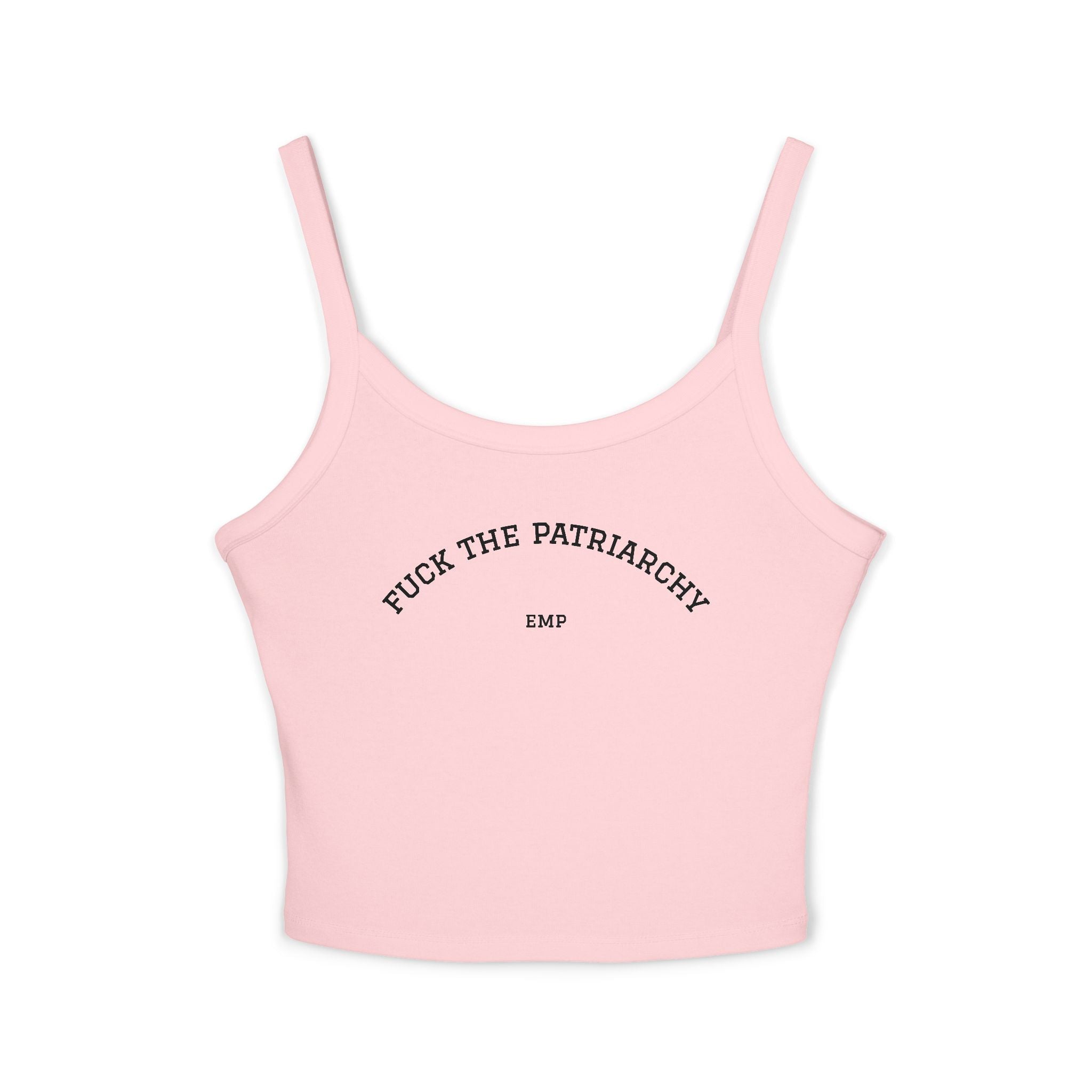 Fuck The Patriarchy Tank Top | Feminist Statement Crop Spaghetti Strap
