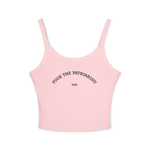 Fuck The Patriarchy Tank Top | Feminist Statement Crop Spaghetti Strap