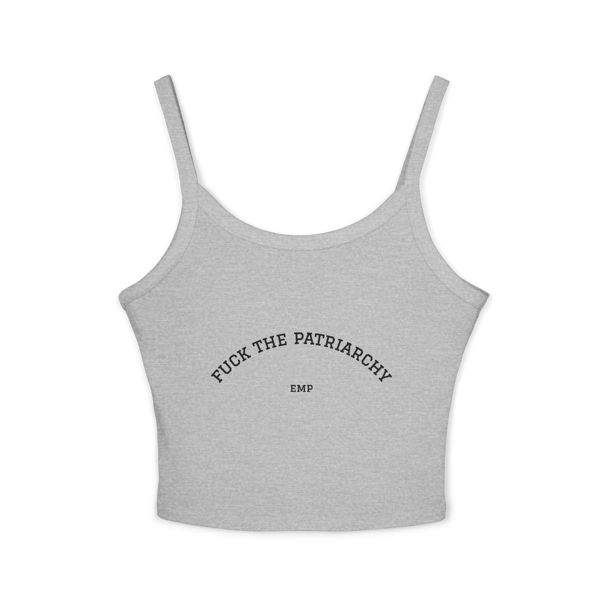 Fuck The Patriarchy Tank Top | Feminist Statement Crop Spaghetti Strap