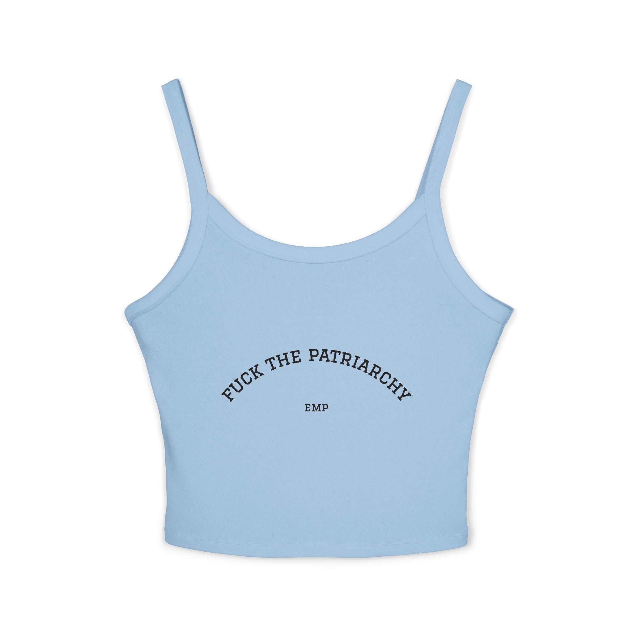 Fuck The Patriarchy Tank Top | Feminist Statement Crop Spaghetti Strap