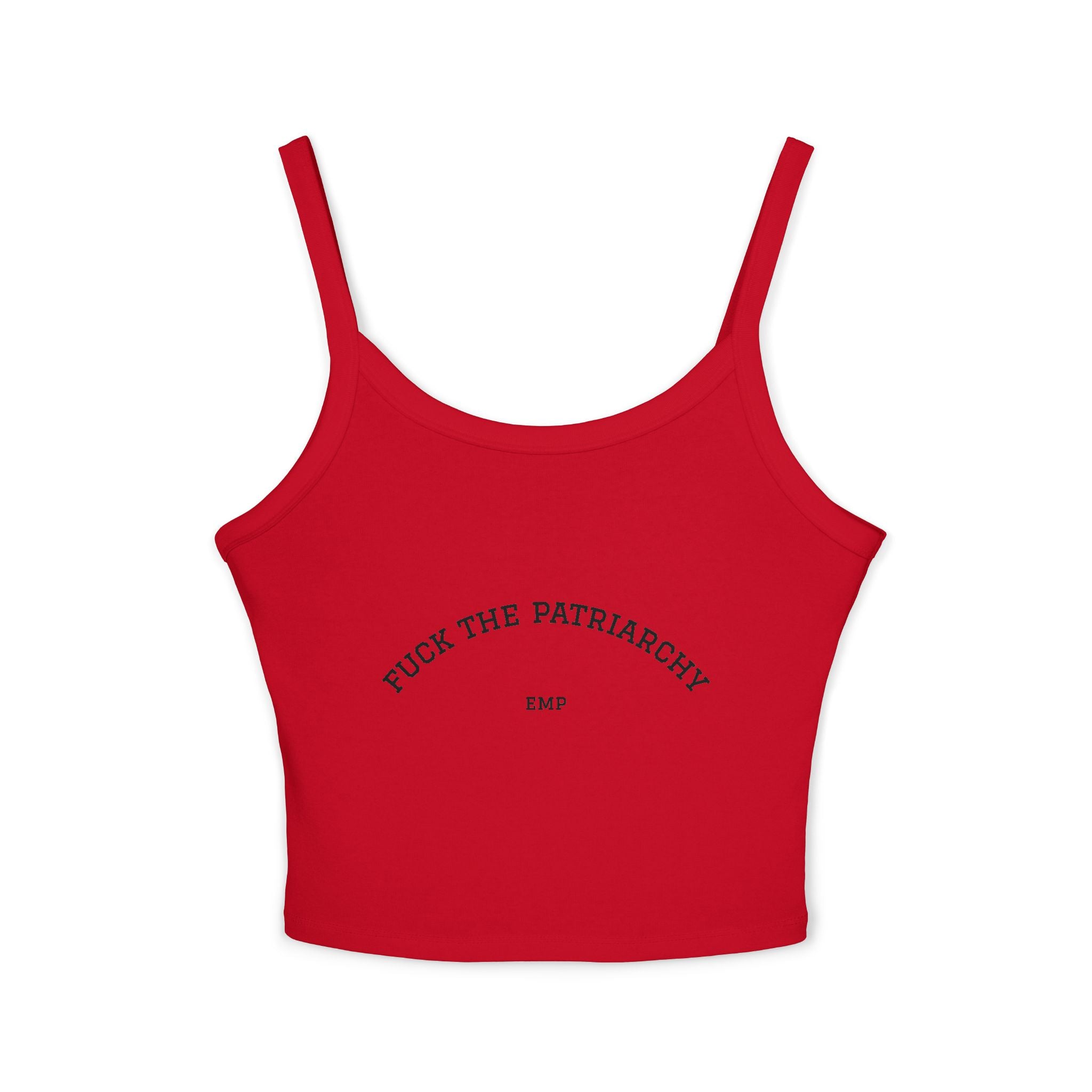 Fuck The Patriarchy Tank Top | Feminist Statement Crop Spaghetti Strap